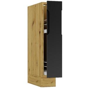 Kuchyňská skříňka Cosmo Isabel D15 cargo/zásobník černý hrášek/dub artisan obraz