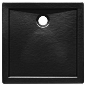 Vanička čtvercová Aquarius 90/90 stone effect černá obraz