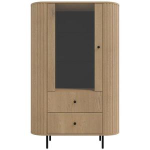 Vitrína Ovalio 112 1F 2S dub cremona obraz