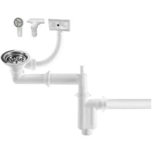 Sifon dřezový 1-komorový, připojení k pračce, myčce obraz