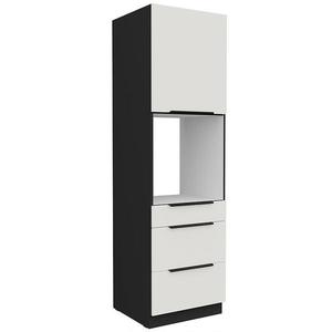 Kuchyňská skříňka Aria WH/BL Anti Fingerprint 60DPS-210 1F 3S obraz