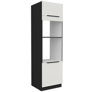 Kuchyňská skříňka Aria WH/BL Anti Fingerprint 60DPM-210 2F obraz