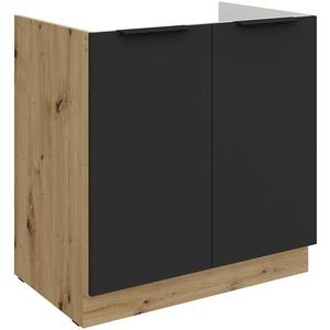 Kuchyňská skříňka Aria BL/AR Anti Fingerprint 80zl 2f Bb obraz