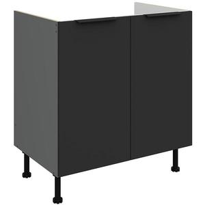 Kuchyňská skříňka Aria BL/ANT Anti Fingerprint 80zl 2f Bb obraz