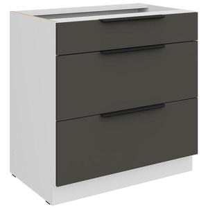 Kuchyňská skříňka Aria GR/WH Anti Fingerprint 80d 3s Bb obraz