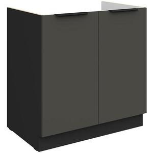 Kuchyňská skříňka Aria GR/BL Anti Fingerprint 80zl 2f Bb obraz