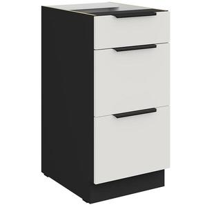 Kuchyňská skříňka Aria WH/BL Anti Fingerprint 40d 3s Bb obraz