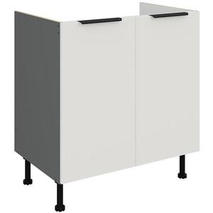 Kuchyňská skříňka Aria WH/ANT Anti Fingerprint 80zl 2f Bb obraz