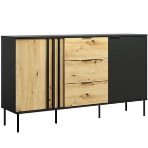 Komoda 2D3SZ RiminI 03 černá/artisan obraz