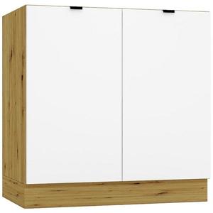 Kuchyňská skříňka Cosmo Gianna D80 bílá alaska/kor. dub artisan obraz