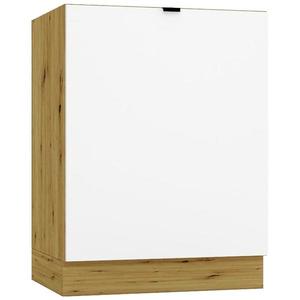 Kuchyňská skříňka Cosmo Gianna D60 P/L bílá alaska/kor. dub artisan obraz