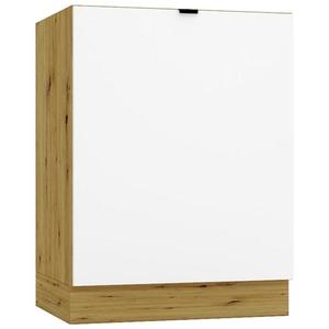 Kuchyňská skříňka Cosmo Gianna D60 PC P/L bílá alaska/kor. dub artisan obraz
