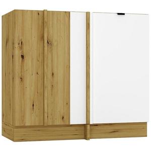 Kuchyňská skříňka Cosmo Gianna DNP P/L bílá alaska/kor. dub artisan obraz