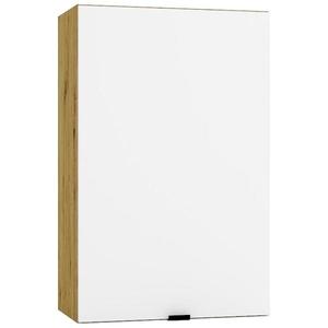 Kuchyňská skříňka Cosmo Gianna W45 P/L bílá alaska/kor. dub artisan obraz