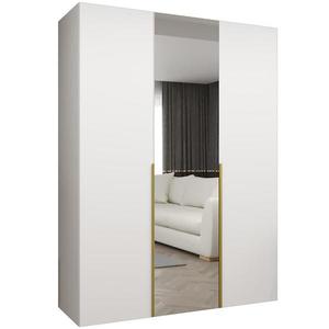 Skříň Alicante II 150 bílá/zlatá obraz