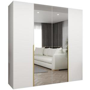 Skříň Alicante II 200 bílá/zlatá obraz