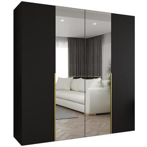 Skříň Alicante II 200 černá/zlatá obraz