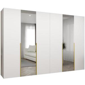 Skříň Alicante II 300 bílá/zlatá obraz