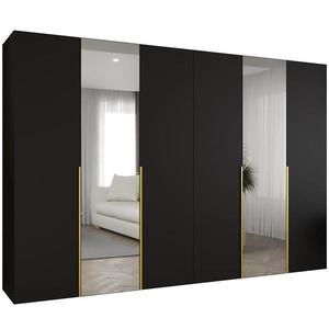 Skříň Alicante II 300 černá/zlatá obraz