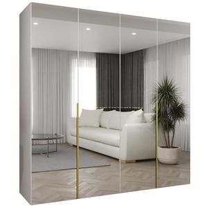 Skříň Alicante III 200 bílá/zlatá obraz