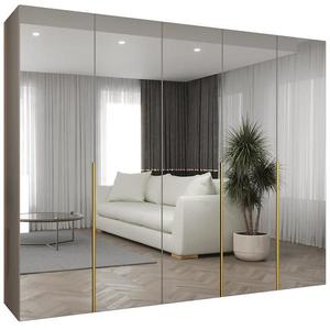 Skříň Alicante III 250 kašmír/zlatá obraz