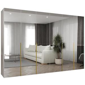 Skříň Alicante III 300 bílá/zlatá obraz