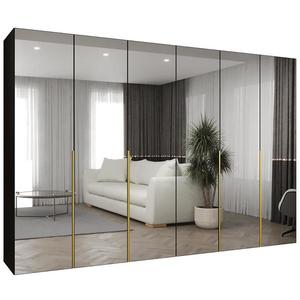 Skříň Alicante III 300 černá/zlatá obraz