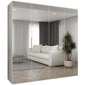 Skříň Marbella III 200 bílá/zlatá obraz