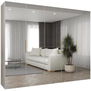 Skříň Marbella III 250 bílá/zlatá obraz