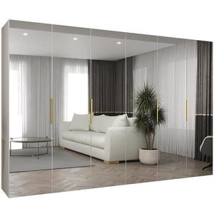 Skříň Marbella III 300 bílá/zlatá obraz