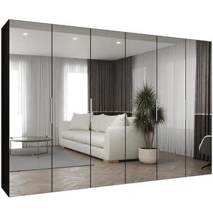 Skříň Marbella III 300 černá/stříbrná obraz