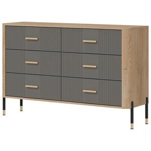 Komoda Dante DT04 dub cremona/šedá obraz