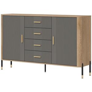 Komoda Dante DT09 dub cremona/šedá obraz