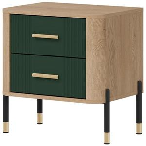 Noční stolek Dante Dt21 dub cremona/zelená obraz