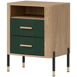 Noční stolek Dante Dt22 dub cremona/zelená obraz