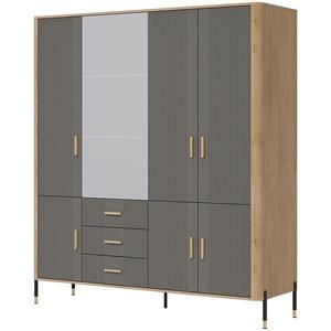 Skříň Dante DT17 dub cremona/šedá obraz