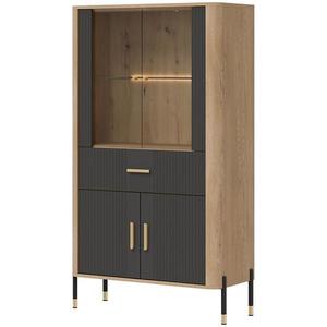 Vitrína Dante DT12 dub cremona/antracit obraz