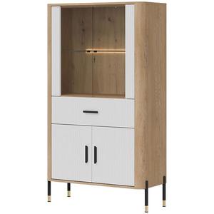 Vitrína Dante DT12 dub cremona/bílá obraz