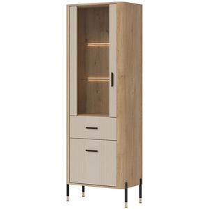 Vitrína L/P Dante DT13 dub cremona/kašmír obraz