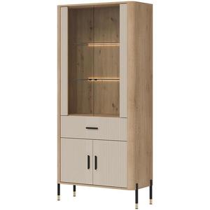 Vitrína Dante DT14 dub cremona/kašmír obraz