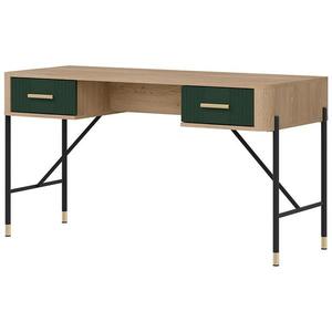 Psací stůl Dante DT23 dub cremona/zelená obraz