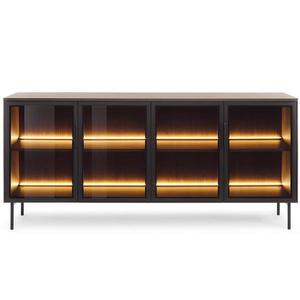 Komoda B 181 4D + LED dub dunin + černá obraz