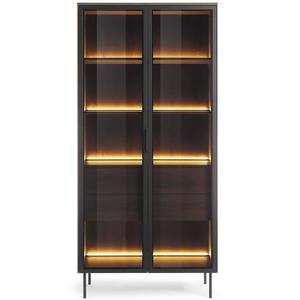 Vitrína Lumi A 91 2D2S + LED dub dunin + černá obraz