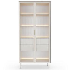 Vitrína Lumi A 91 2D2S + LED kašmír obraz
