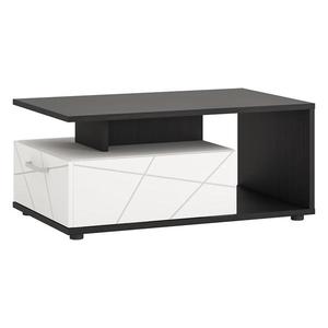 Konferenční stolek Venezia VENT01 1Sbílý alpský/dub vicenza černá/mdf bílý L obraz