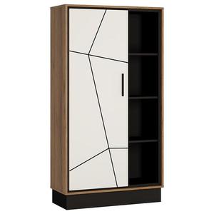 Regál Brolo BROR01 1D dub catania/černá perla/mdf bílý hg obraz