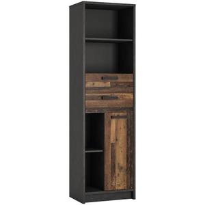 Regál vysoký Nubi NUBR01 1D2S matera tmavá/old style obraz