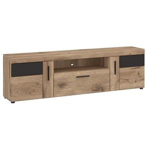 Komoda RTV Grano GRNF02 2D1S dub viking/pvc dub viking/pvc šedý vesmír obraz