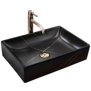 Umyvadlo na desku Inga Black Marble Matt 07RU+REA-U8006 obraz