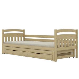 Postel Dawid přistýlka + zásuvky 80x200 přírodní, lakovaná obraz